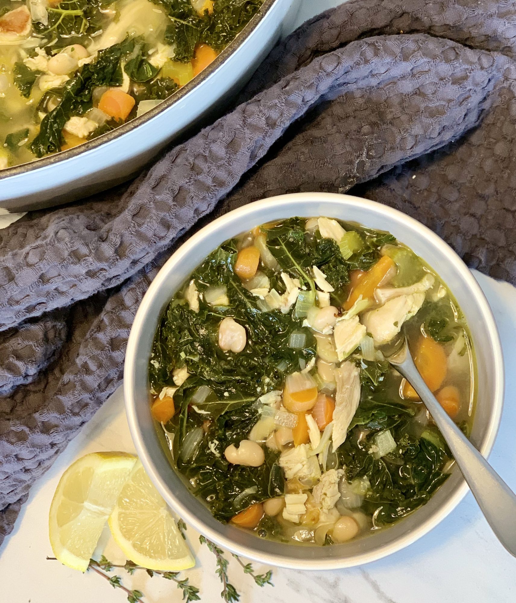 Lemony Kale, White Bean and Chicken Soup FASST Plan